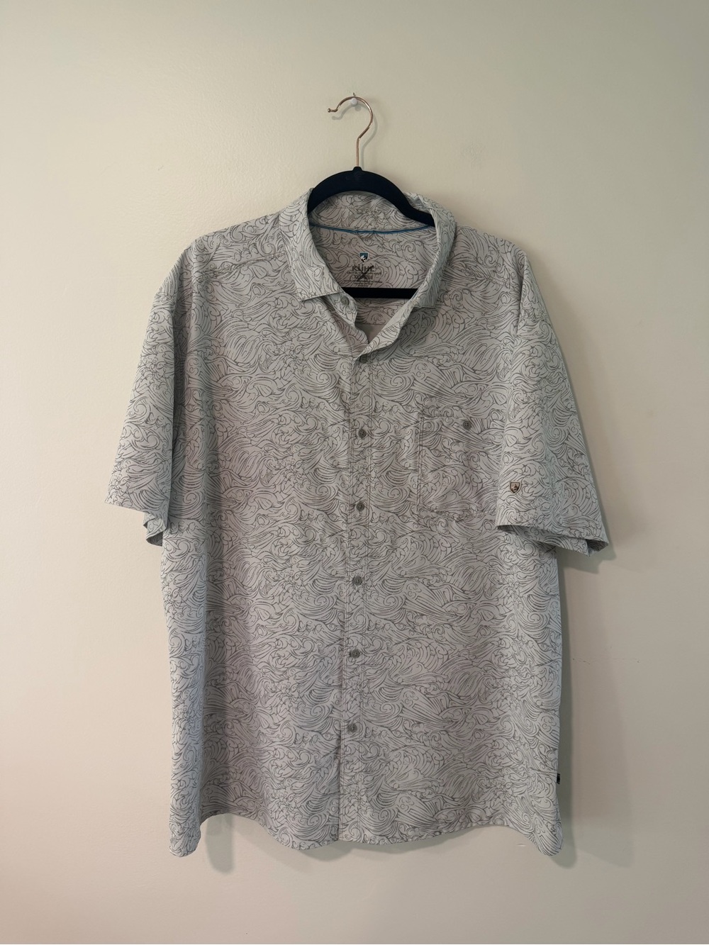 KUHL Persuadr Gray Outdoor Gorpcore Trail Lightweight Button Down Shirt Men XXL